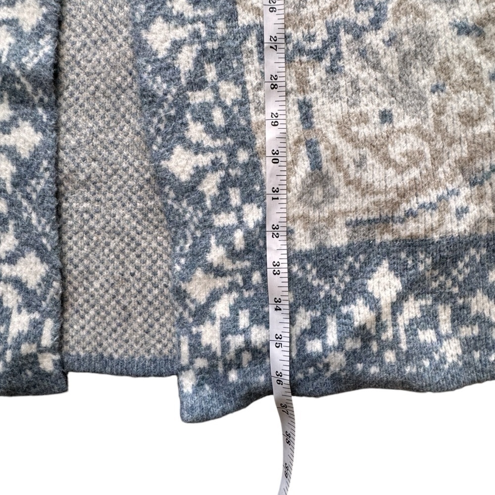 Soft Surroundings Barra Wool Cardigan Size Sm Medallion Fair Isles Cottagecore - Picture 5 of 11
